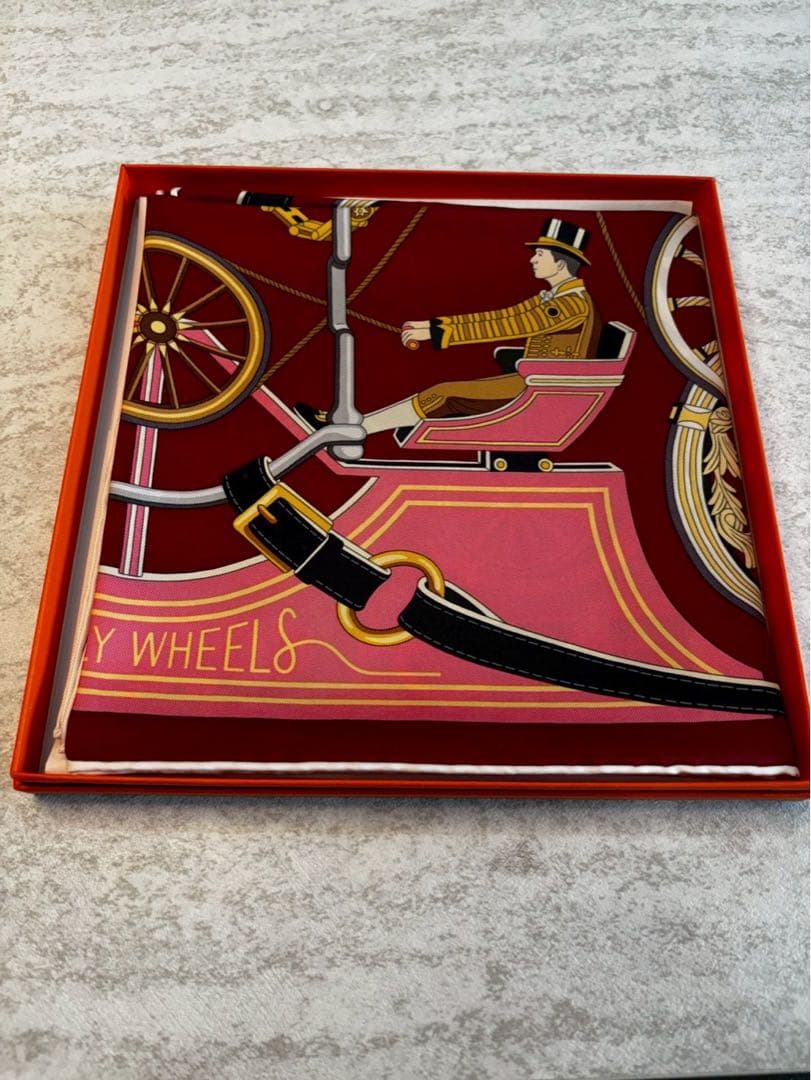 HERMES カレ 90 《ステイトリー・ホイールズ》新品 今夜限定価格