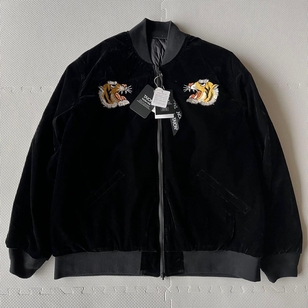 未使用 TAION リバーシブル スカジャン ダウンジャケット 黒 XL 虎 楽天市場】タイオン リバーシブル スカジャン ダウン ジャケット