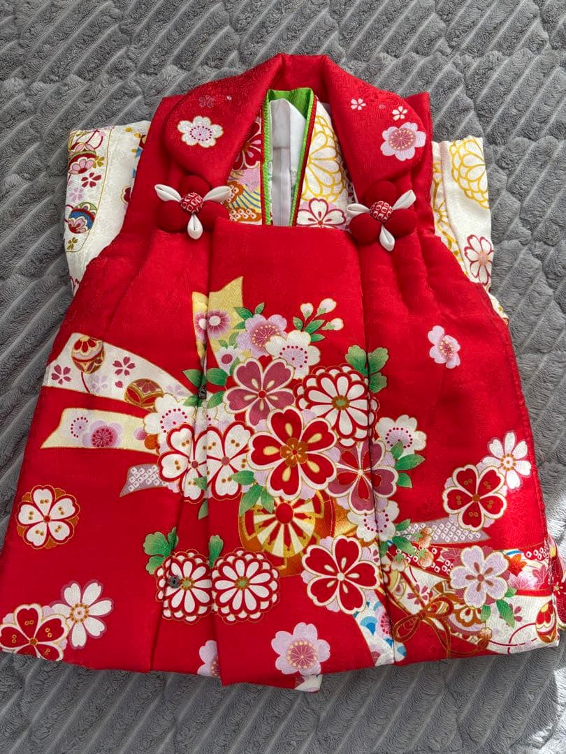 ☆七五三 正絹三歳女の子セットと手作り上靴