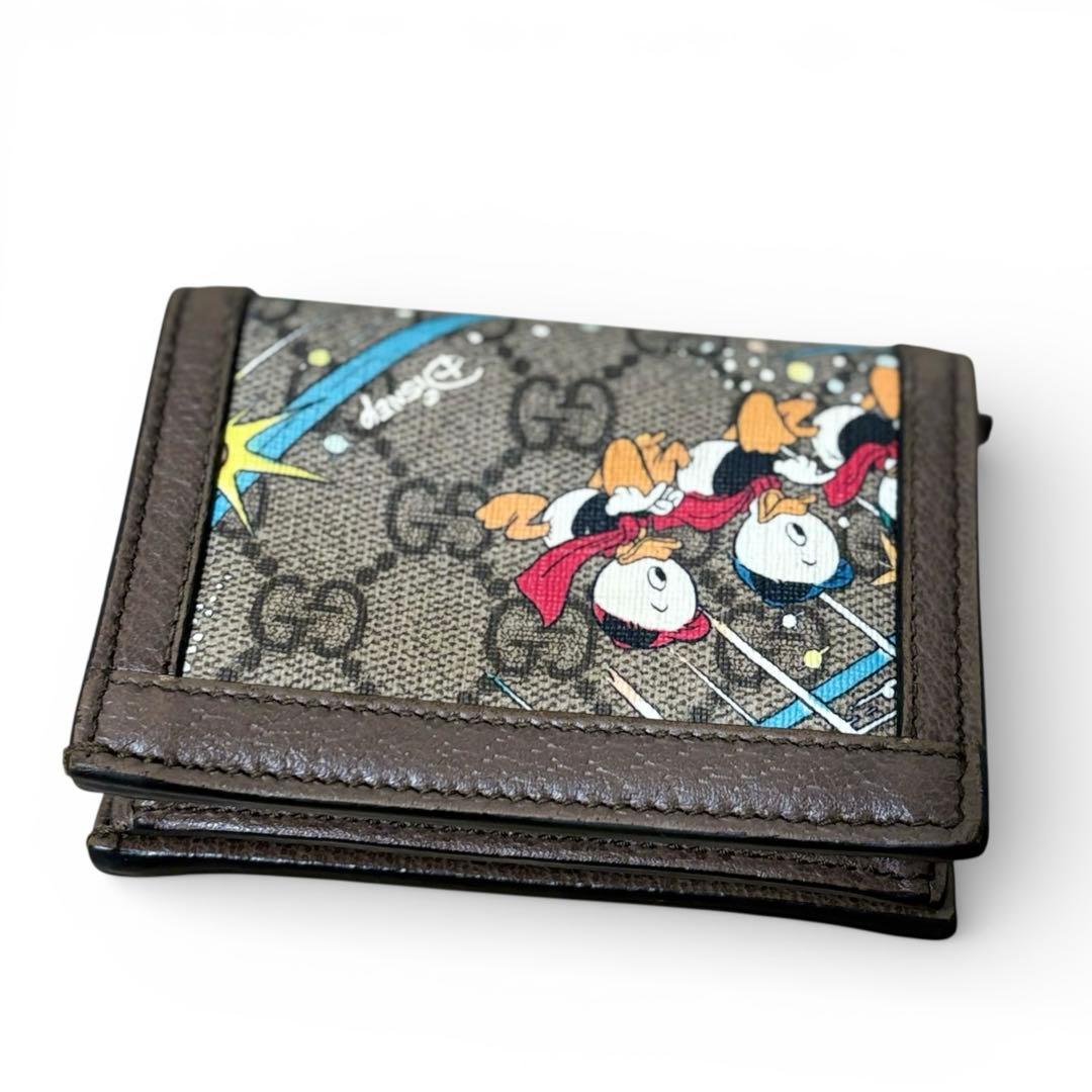 極美品】GUCCI×Disney ドナルドダック 三つ折り財布 GGスプリーム