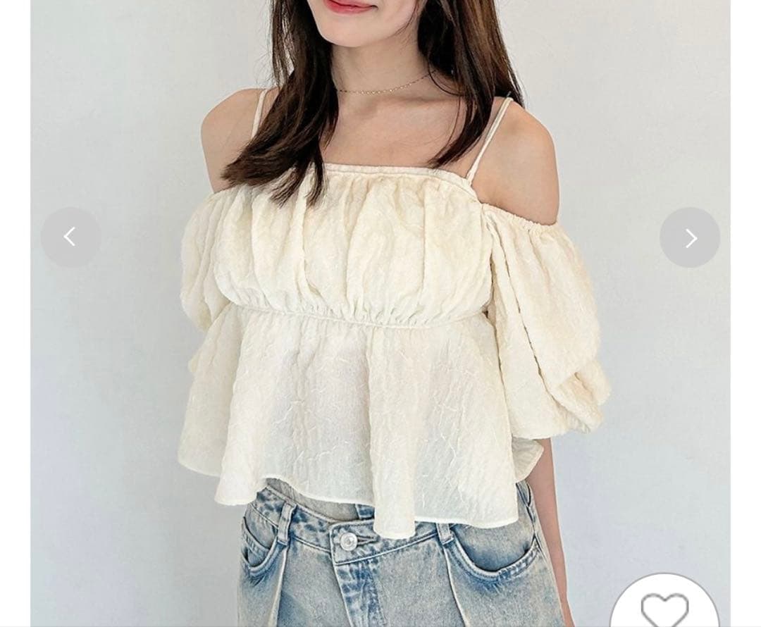 SNIDEL オフショルフリルブラウス SNIDEL（スナイデル） ブラウス シャツ オフショルフリルブラウス