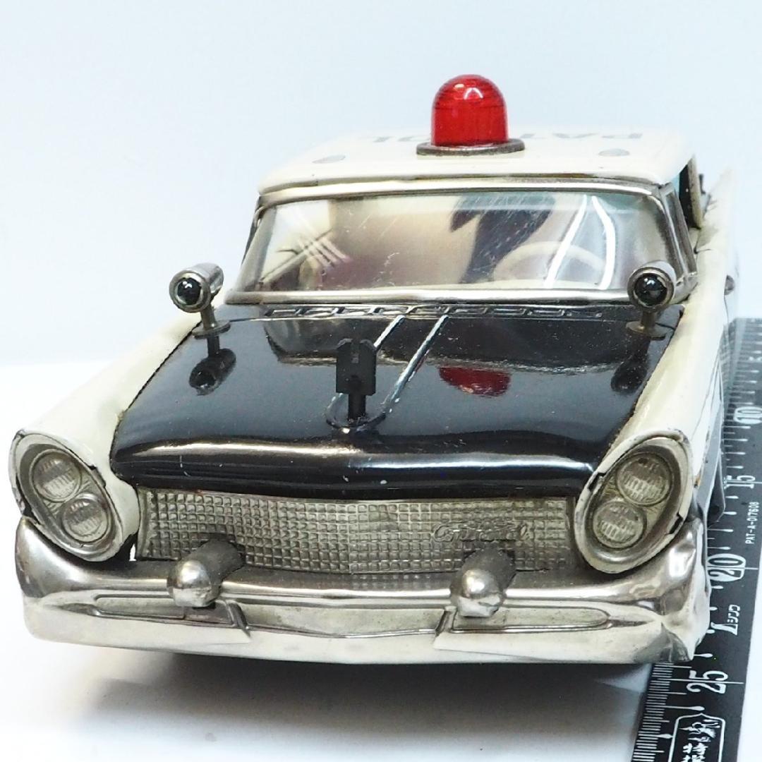 萬代屋【リンカーン コンチネンタル パトカー大】ブリキtin toy car箱無