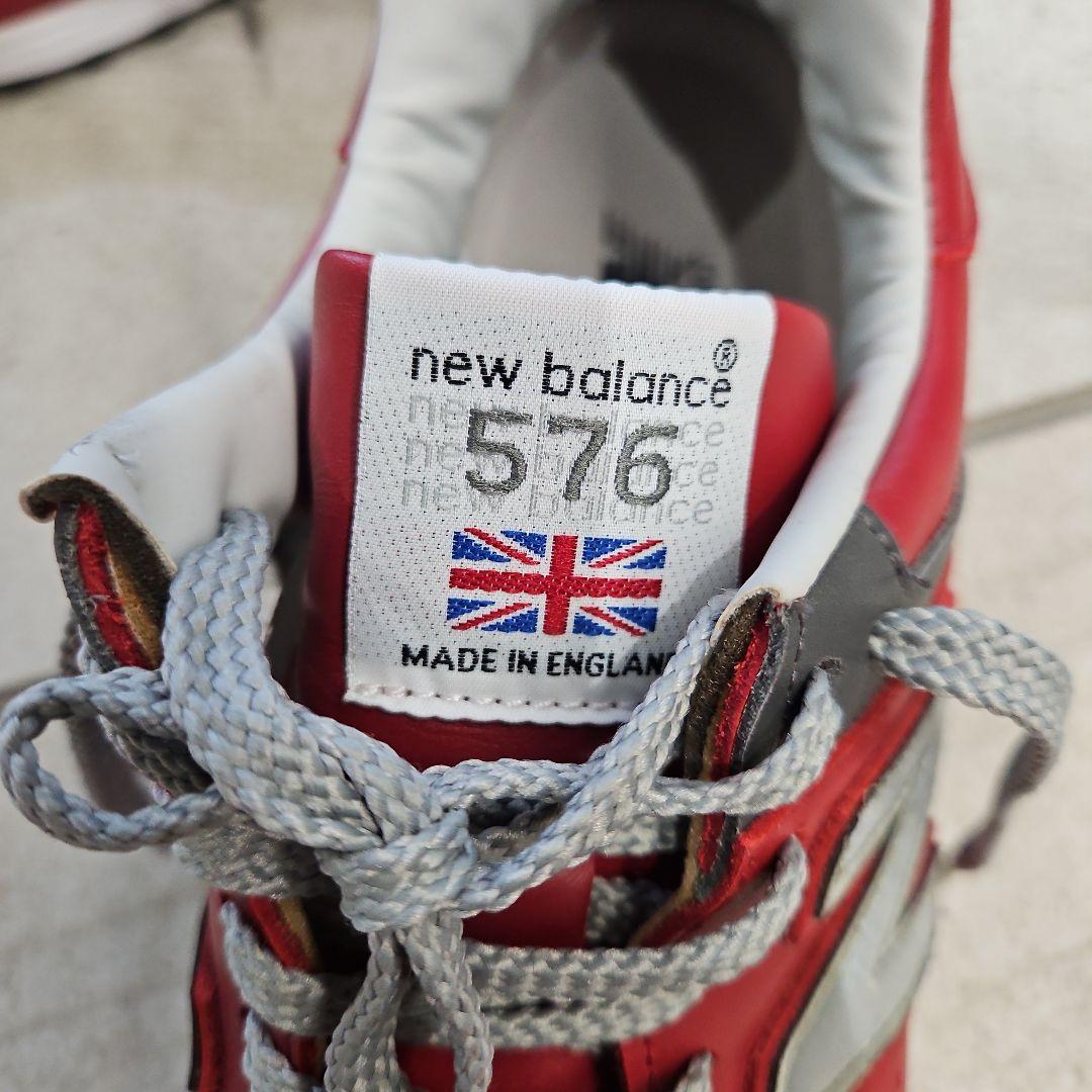 ウルトラマンさん New Balance 576 レッド レザースニーカー - メルカリ