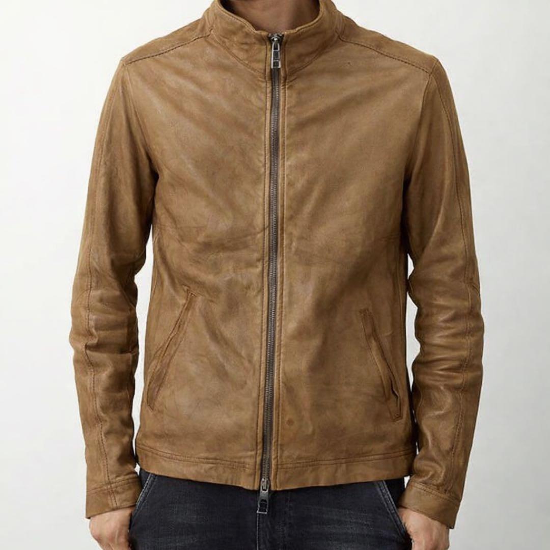 良品GIORGIO BRATOジョルジオブラット22FW定番ラムレザーブルゾン