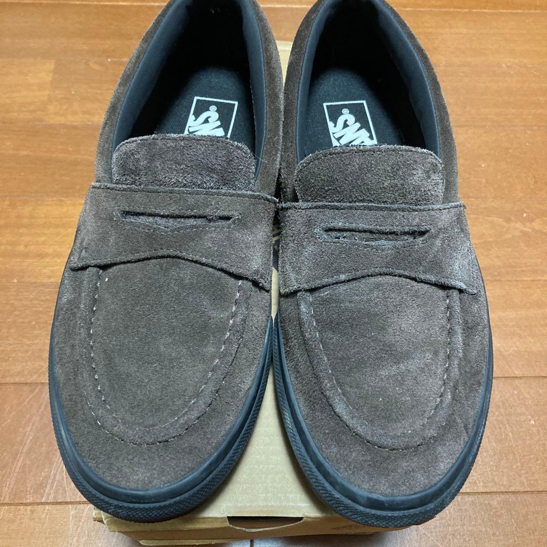 VANS style53 スエード ブラウン ローファータイプ 箱ありスケーター vn-vn000va6.jpg