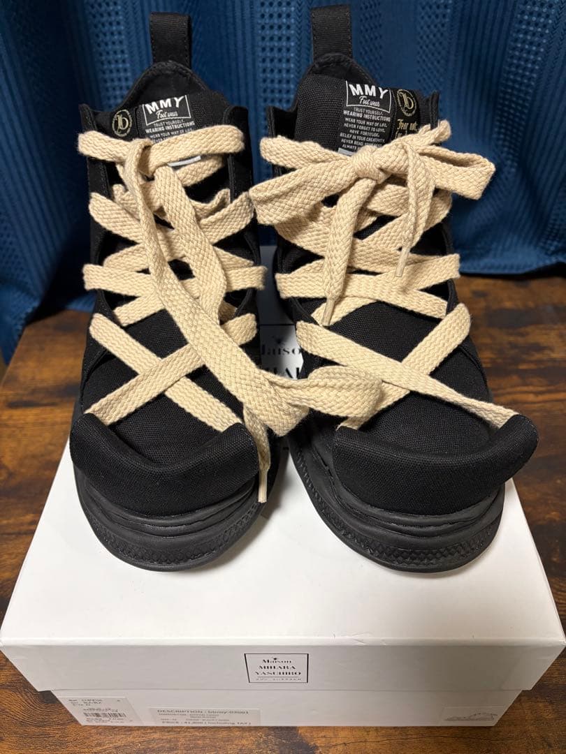 MIHARA YASUHIRO× beauty:beast Hi42、26.5〜 beauty:beast × Maison MIHARA YASUHIRO ROLL-TONGUE STAINING SHOES