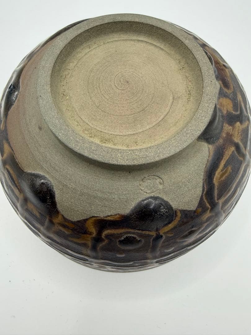 天目茶碗 鼈甲天目 玳皮天目風 抹茶茶碗 美濃焼系 刻印あり - メルカリ