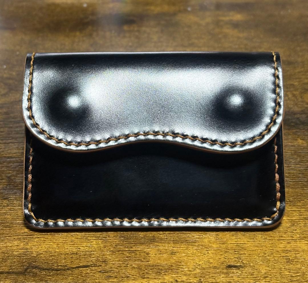 美品　レーデルオガワ社コードバン　ウォレット　ブラック 楽天市場】日本製 レーデルオガワ社製 高級レザー コードバン 長財布