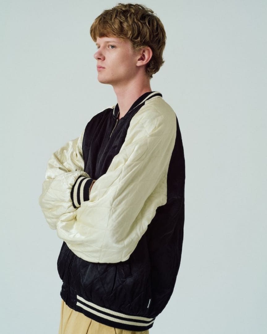 期間限定！L別珍スカジャンスーベニアジャケット両面アダムパテック