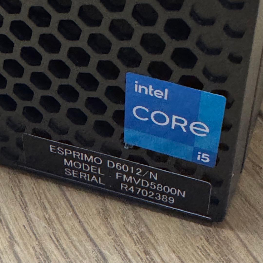 富士通 スリムPC ESPRIMO D6012 12世代i5 美品 メモリ16G
