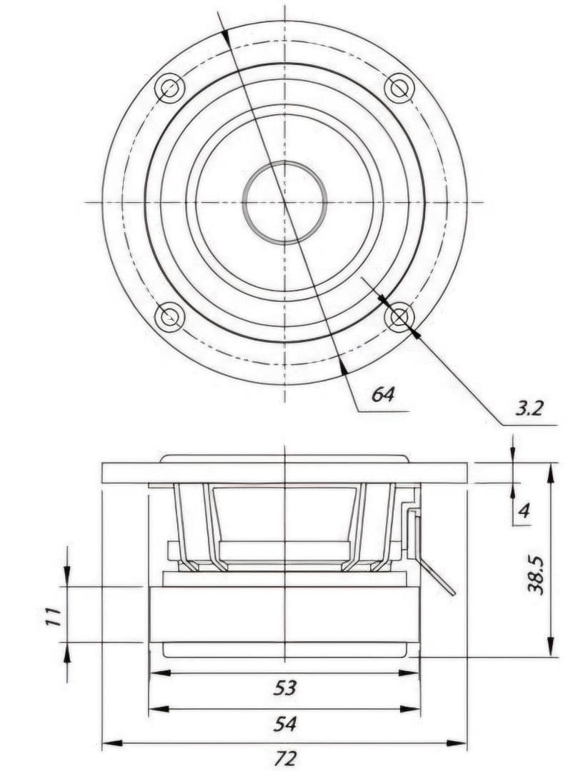 Dayton Audio RS75-4 7.5cm フルレンジスピーカー