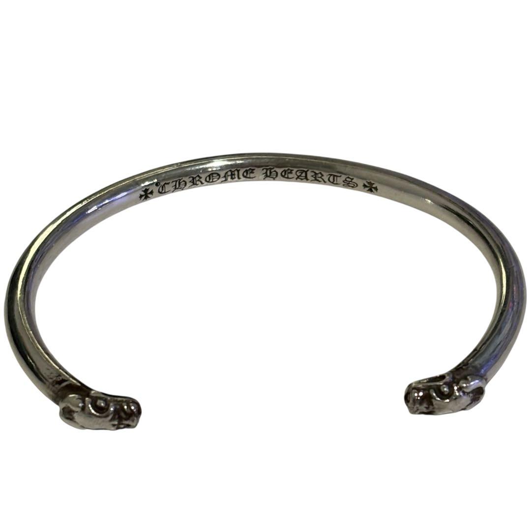 あんしん鑑定付き】クロムハーツ ダブルドック シルバーバングル