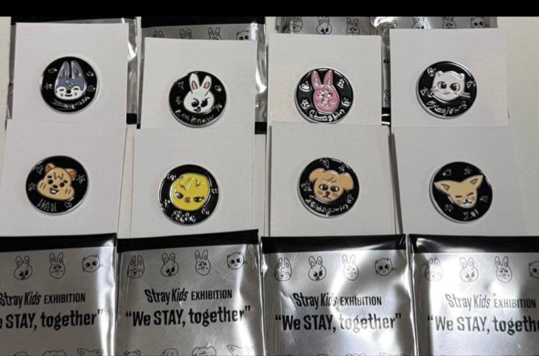 Stray Kids EXHIBITION 展覧会 ピンバッチ 8枚セット Stray Kids have released the second batch of commemorative