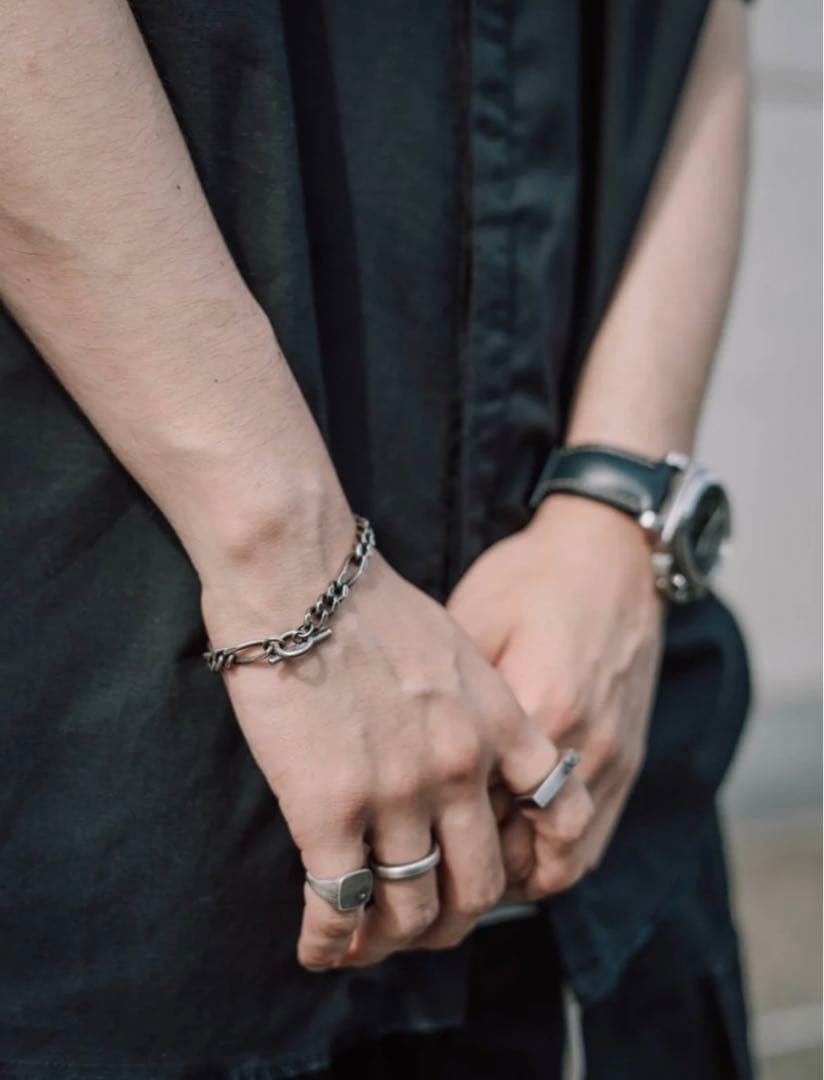 Antique Silver Chain Bracelet PRY シュウト