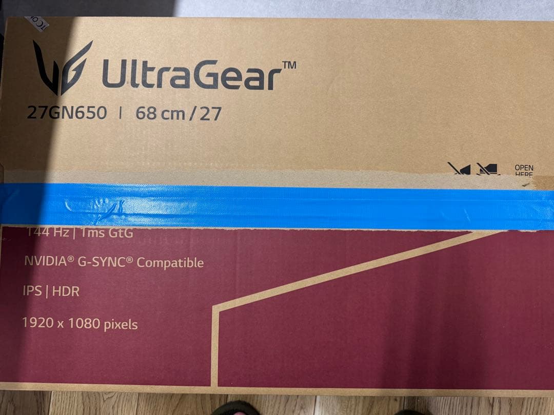 LG UltraGear 27GN650 27インチ モニター 27インチ 1ms対応IPSパネル FHD(1920×1080)@144Hz ゲーミングモニター