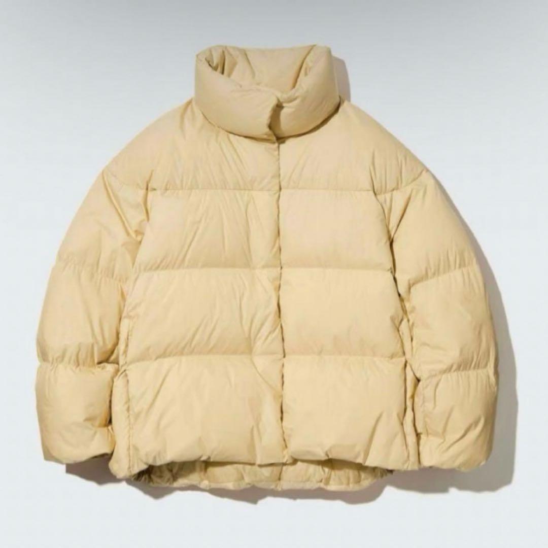 UNIQLO ユニクロ　パウダーソフトダウンジャケット　ダウン　イエロー　M ユニクロ試着】この着心地…初めて♡新作「ダウンジャケット」のふわ