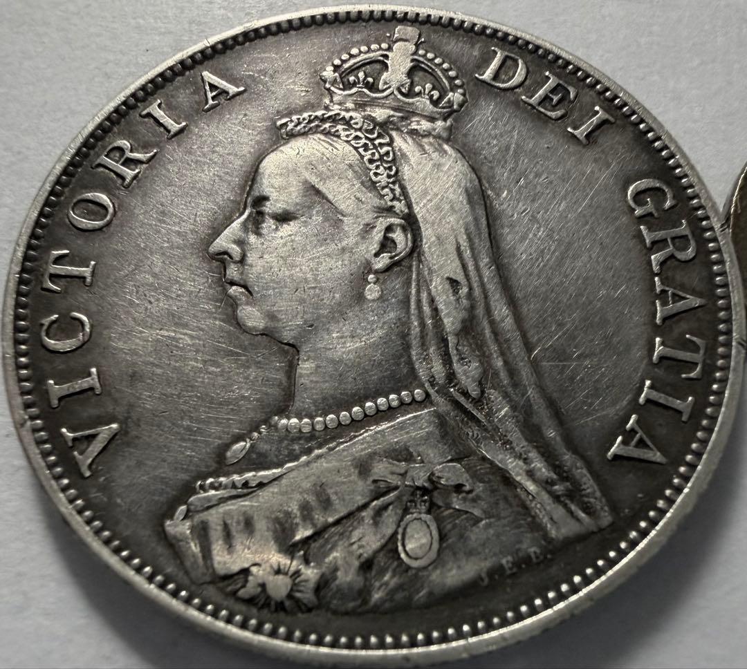イ*レ様 1890年 英国ジュベリーヘッドヴィクトリア女王ダブルフローリン銀貨 Yahoo!オークション -「ダブルフローリン」(ヨーロッパ) (世界)の落札