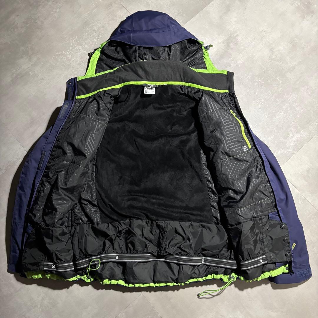完品 00s SALOMON サロモン マウンテンパーカー パフジャケット 紺色
