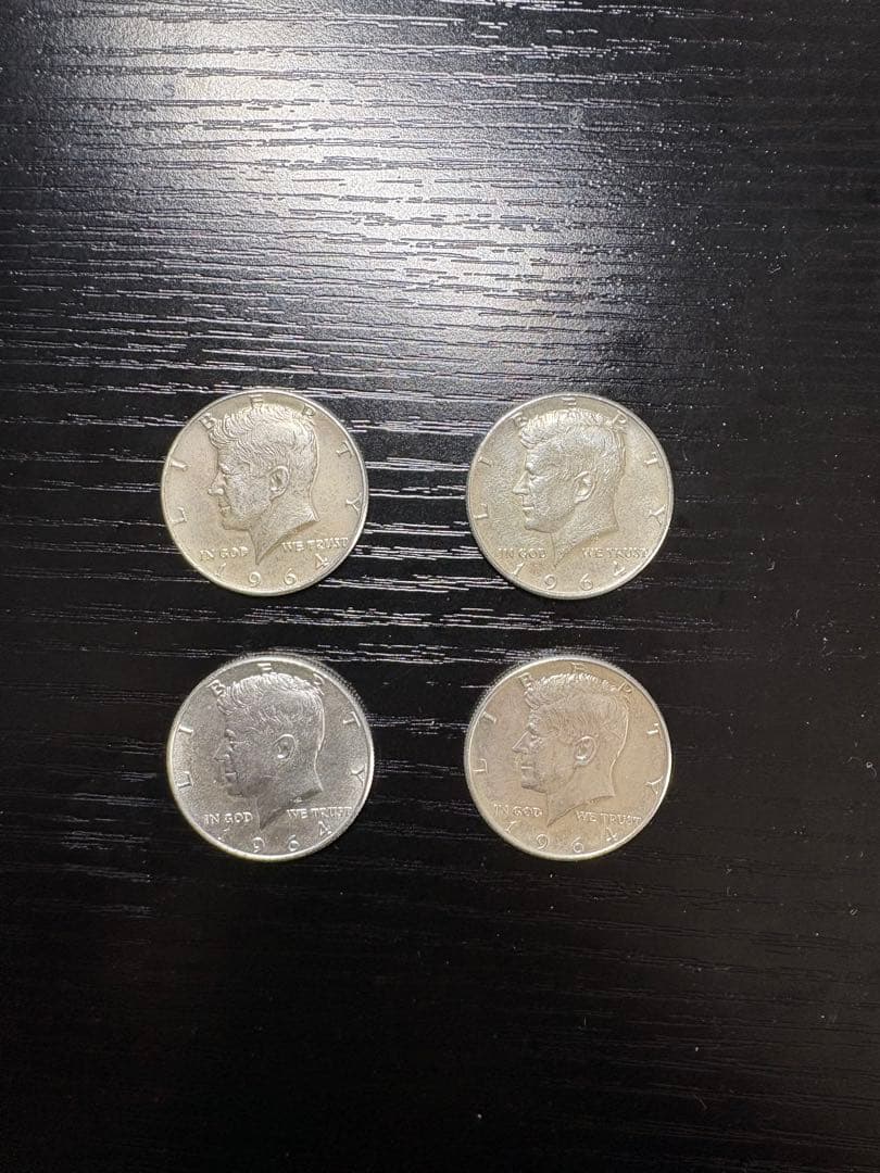 ケネディ　1964年製　4枚　ハーフダラー　銀貨 アメリカの歴史が宿る銀貨 — 1964年ケネディ・ハーフダラーの魅力を