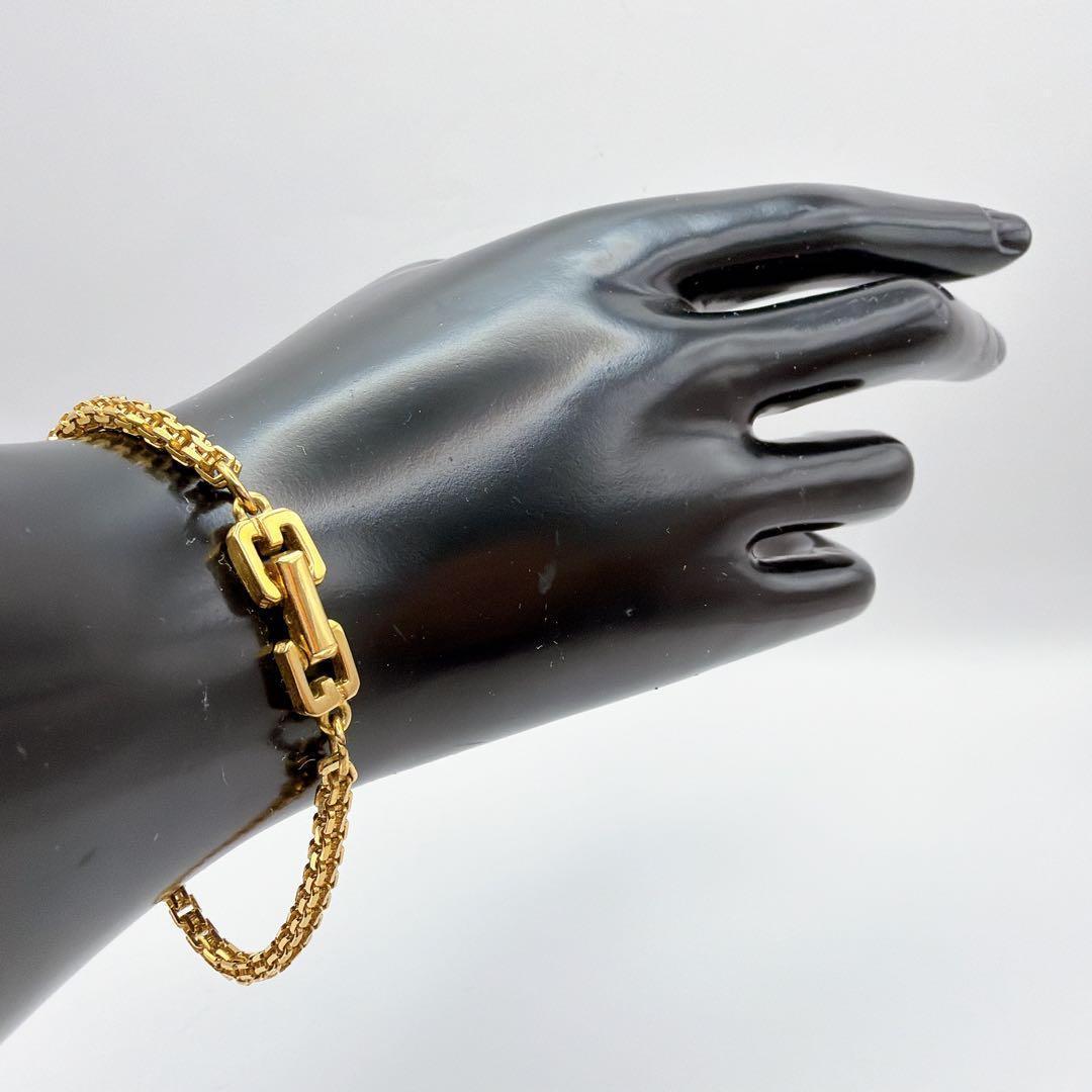 GIVENCHY ボックスチェーン ブレスレット ヴィンテージ ゴールド