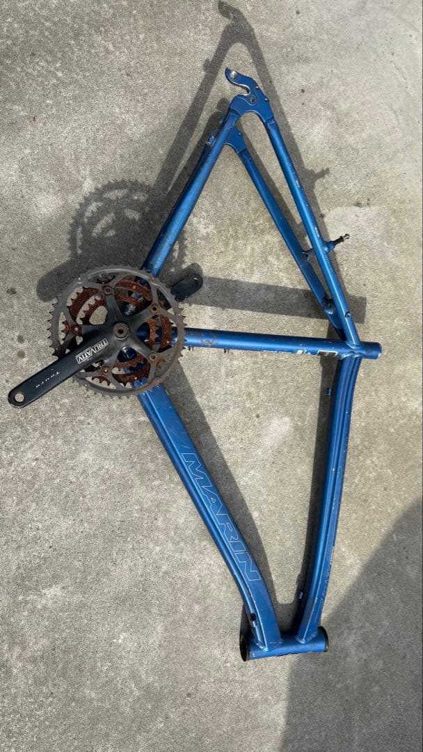 青いロードバイクフレーム 19インチ クランク付き 楽天市場】ブルー 青（ロードバイク｜自転車・サイクリング