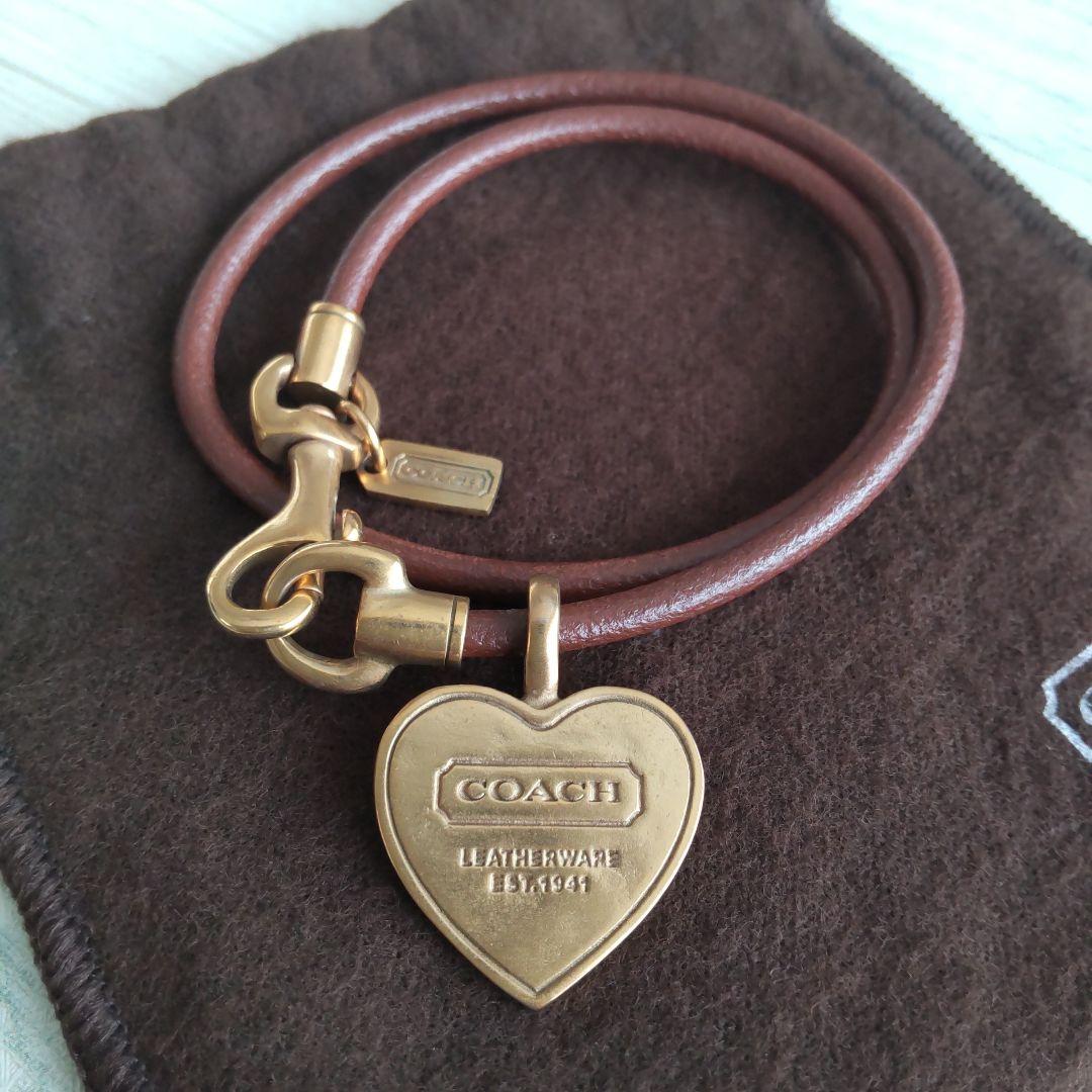 COACH ブラウンレザーブレスレット 本革
