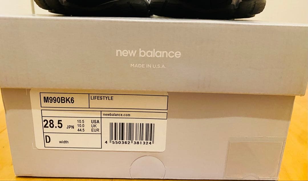 New Balance 990V6 BK6 Black ブラック 28.5cm