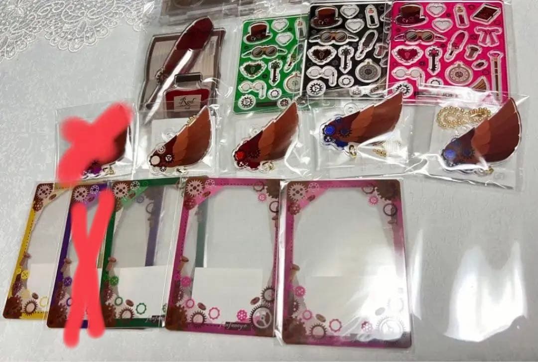 フクヤ　アクリルフレーム アクリルパーツ 缶バッジスタンド キャラ福くじ