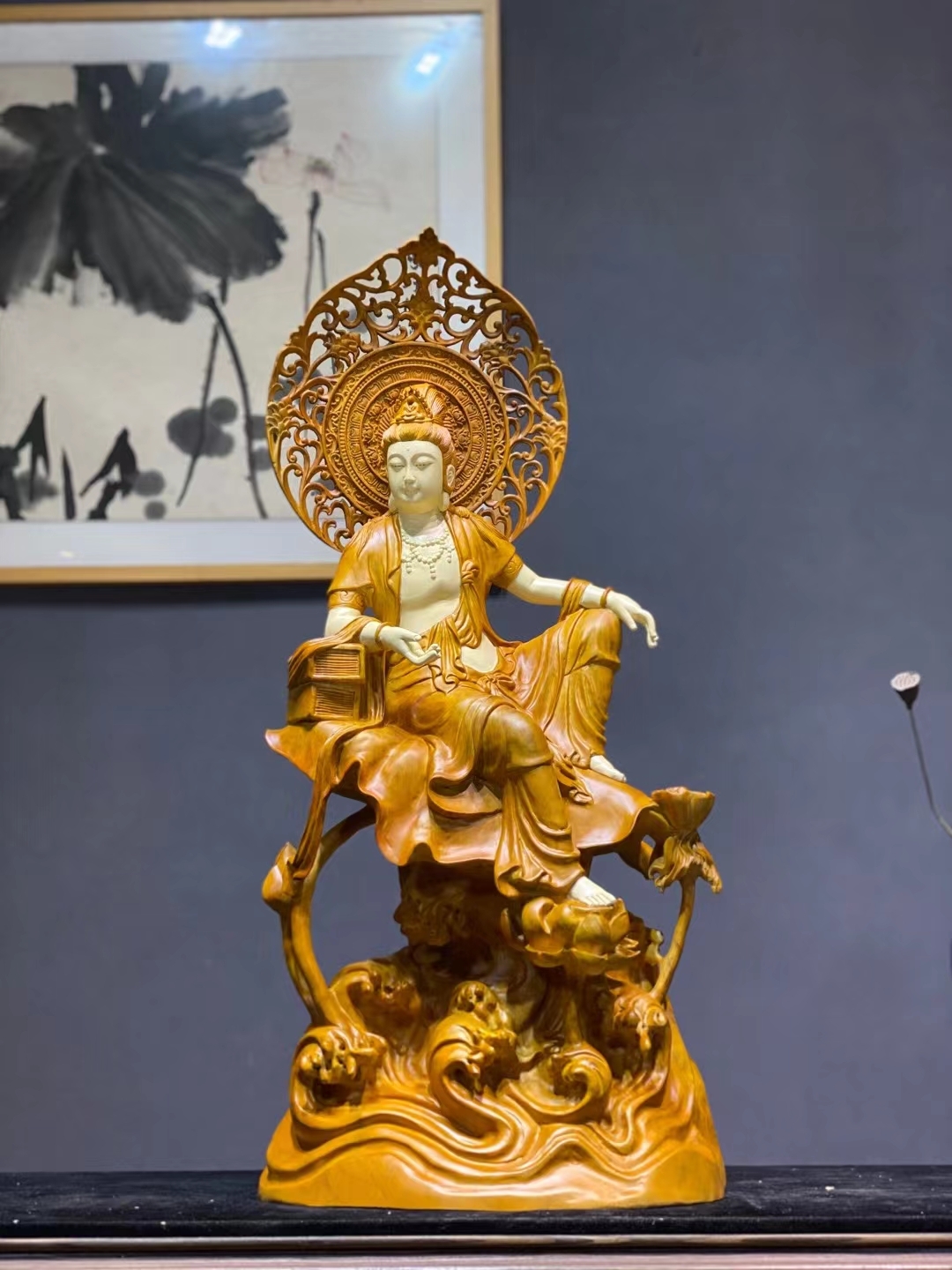 極上品 観音菩薩 自在観音菩薩 仏教工芸品86*40*25 - 仏の縁 | minne
