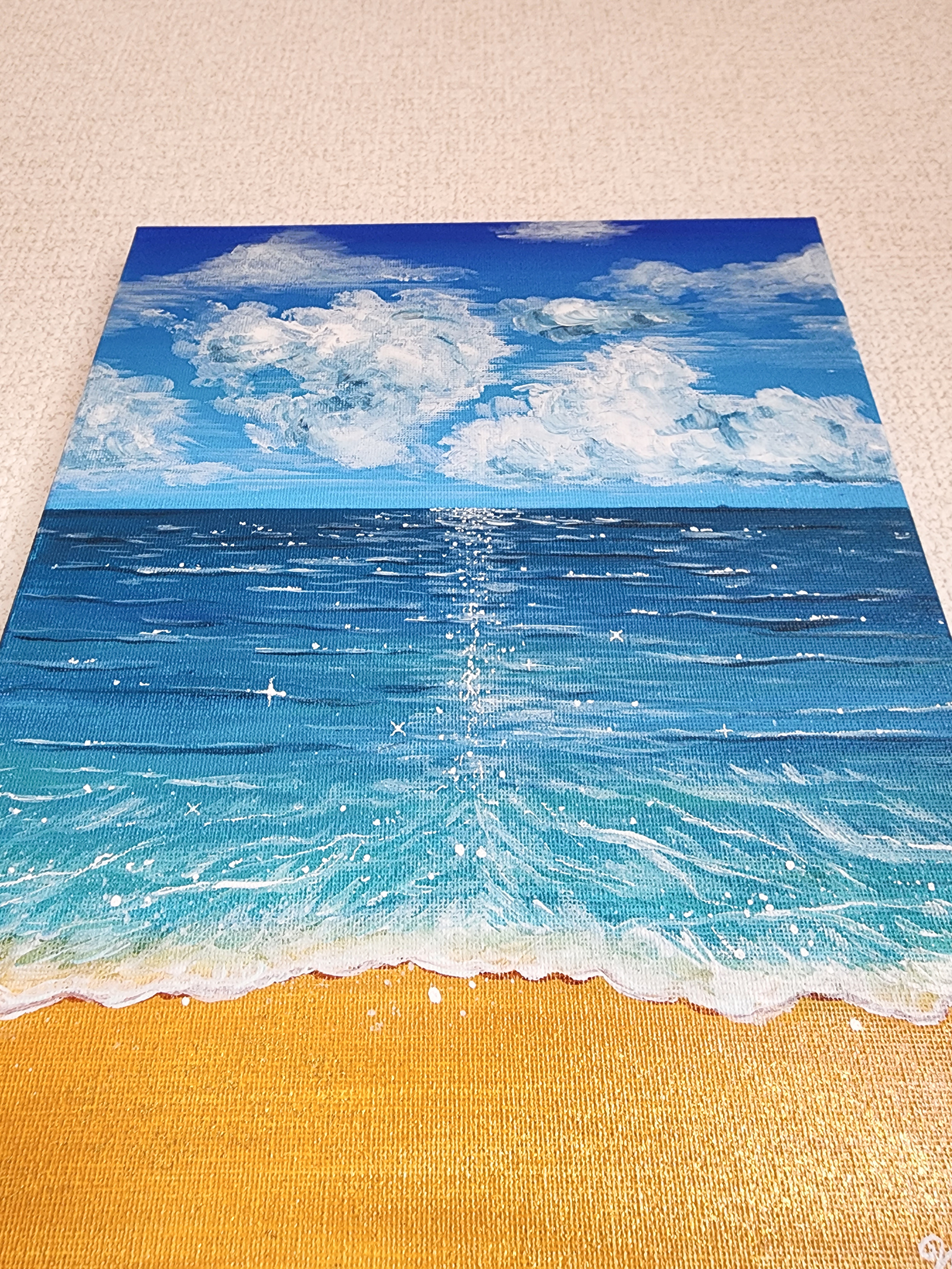 アクリル絵の具 風景画 海 - ☆ハッピーカラー☆ | minne byGMOペパボ