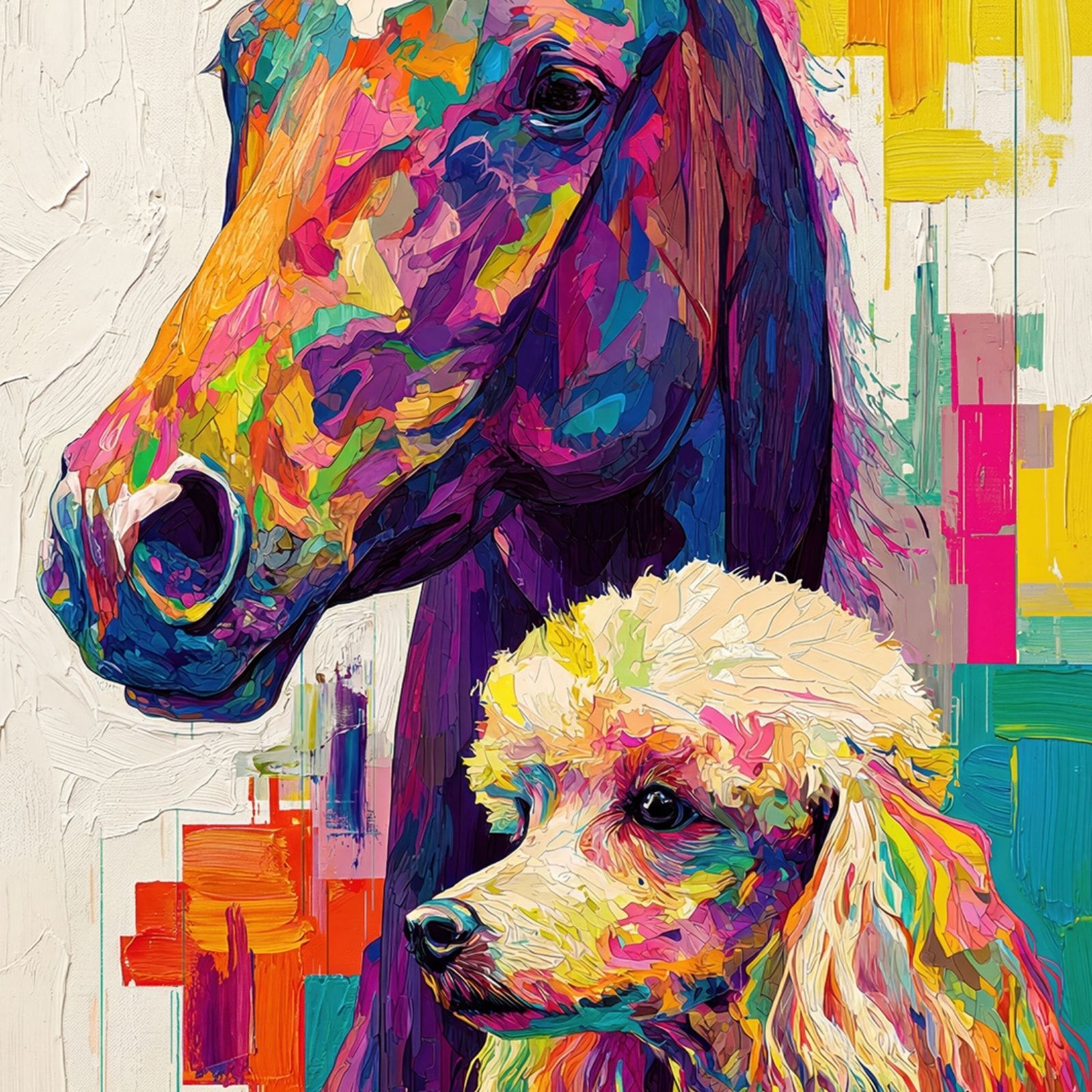 幸運のシュナウザー犬 No.2】風水画 開運 金運 アートポスター 犬の絵