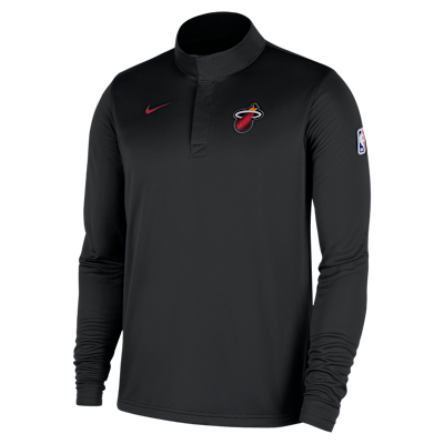 Miami Heat Men's Nike Dri-FIT NBA 1/4-Zip Long-Sleeve Top. Nike.com
