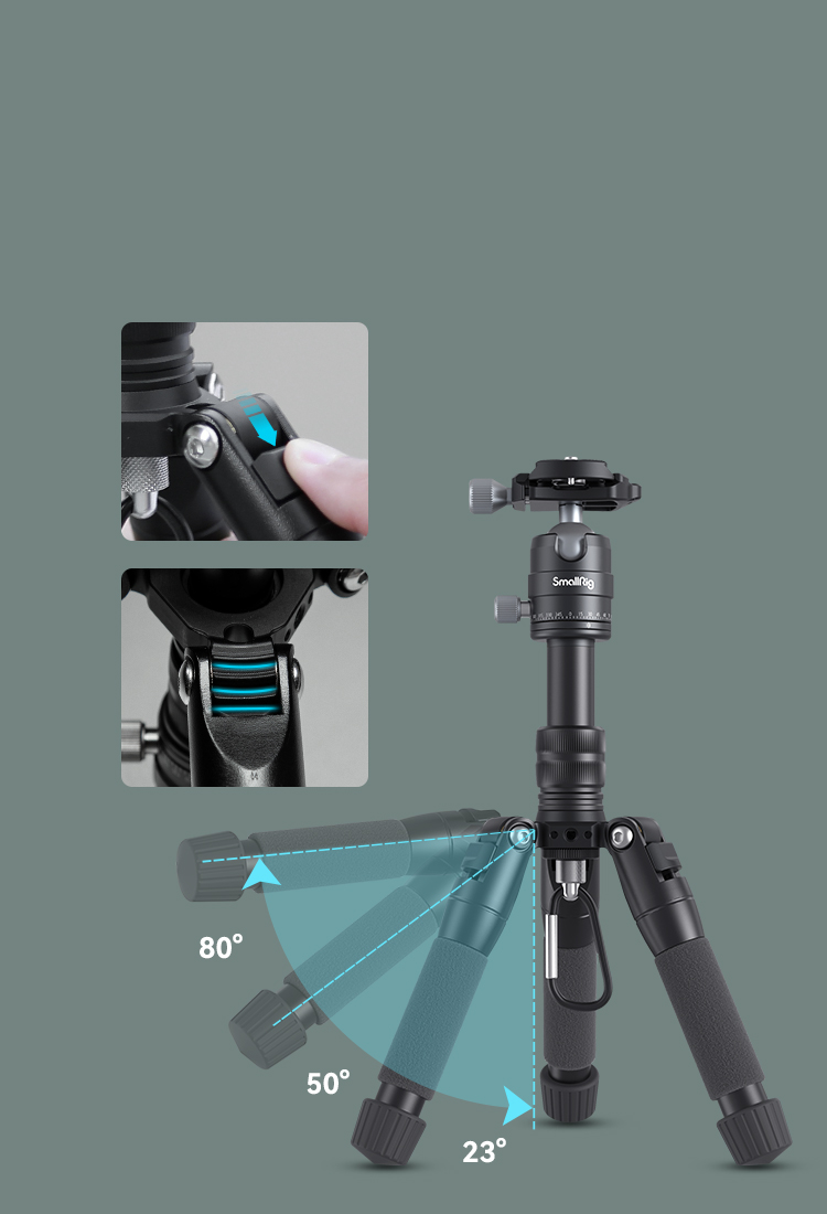 VT-20 Mini Tripod | Compact Aluminum Camera Stand | SmallRig