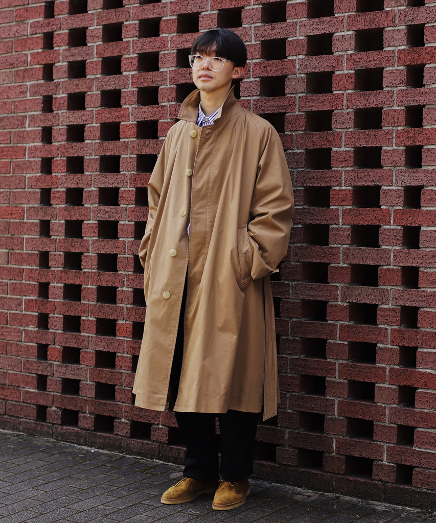 LE ウールサージ バルカラーコート l'echoppe LE ウールサージ バル