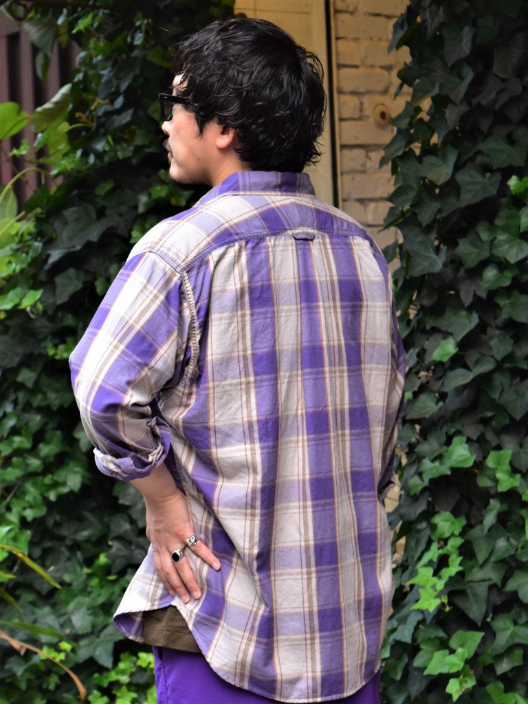 さっそくスタイリング！パープルレーベルのチェックシャツ / スタッフ