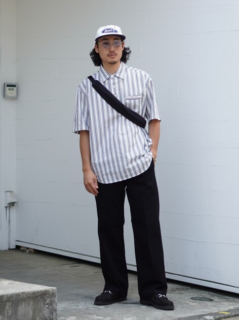 Pullover Stripe S/SL Shirt | BOTT(ボット) / トップス 半袖シャツ