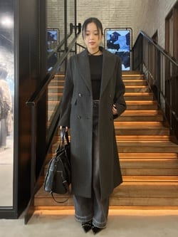 LAGUA GEM | STRIPE DOUBLE ロングコート (コート ) |SHEL'TTER WEBSTORE