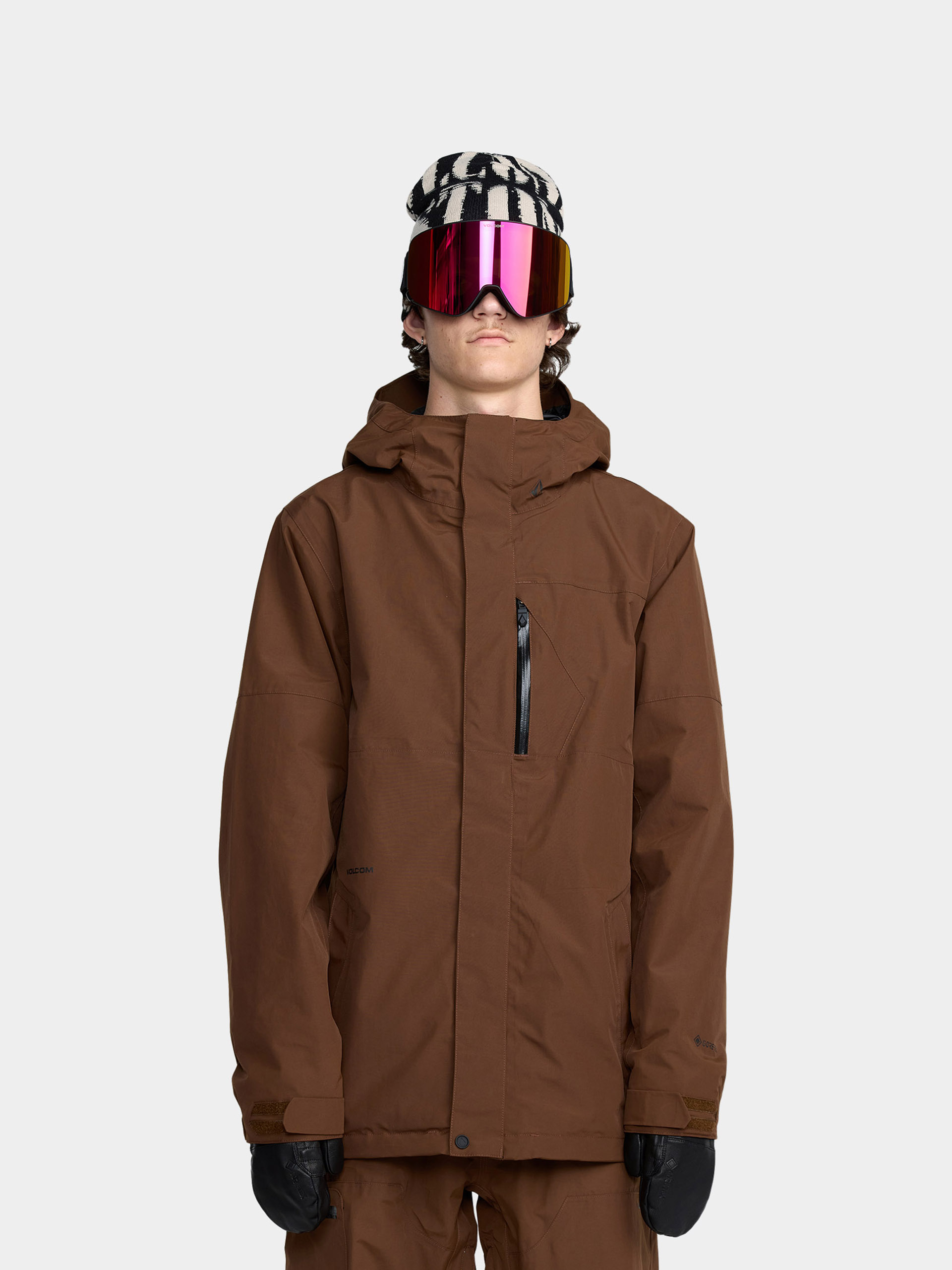 Volcom Snowboard jacket L Ins Gore Tex - brown, black (caramel)