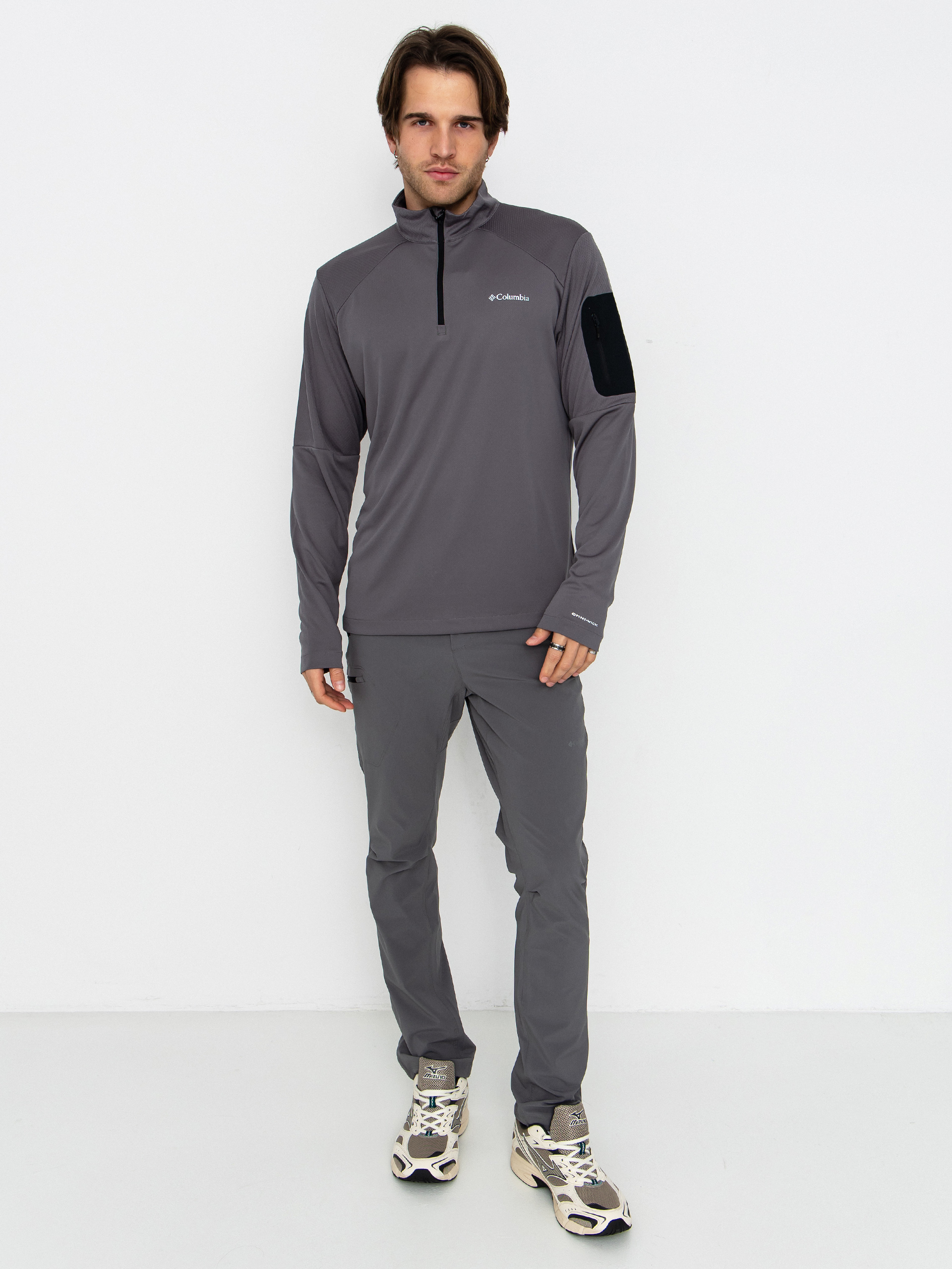 Columbia Fleece Tech Knit 1/4 Zip - grey (city grey/blac)