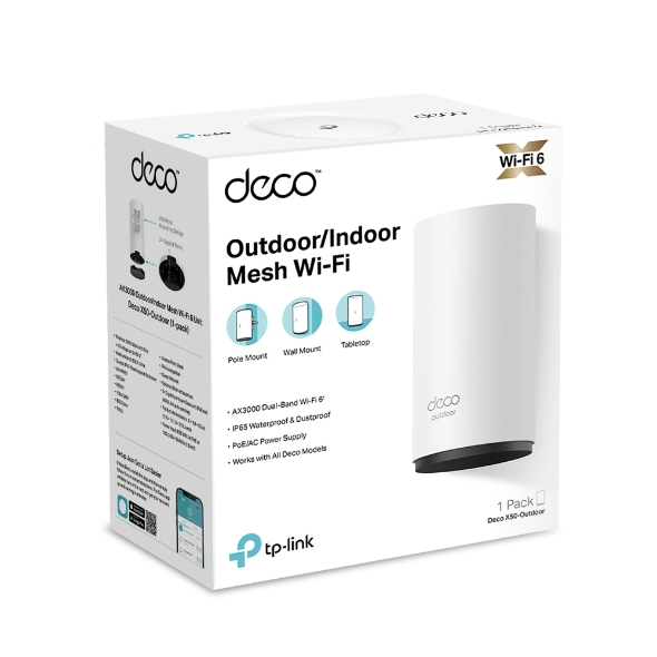 Deco X50-Outdoor | AX3000 Outdoor Whole Home Mesh WiFi 6 Unit | TP