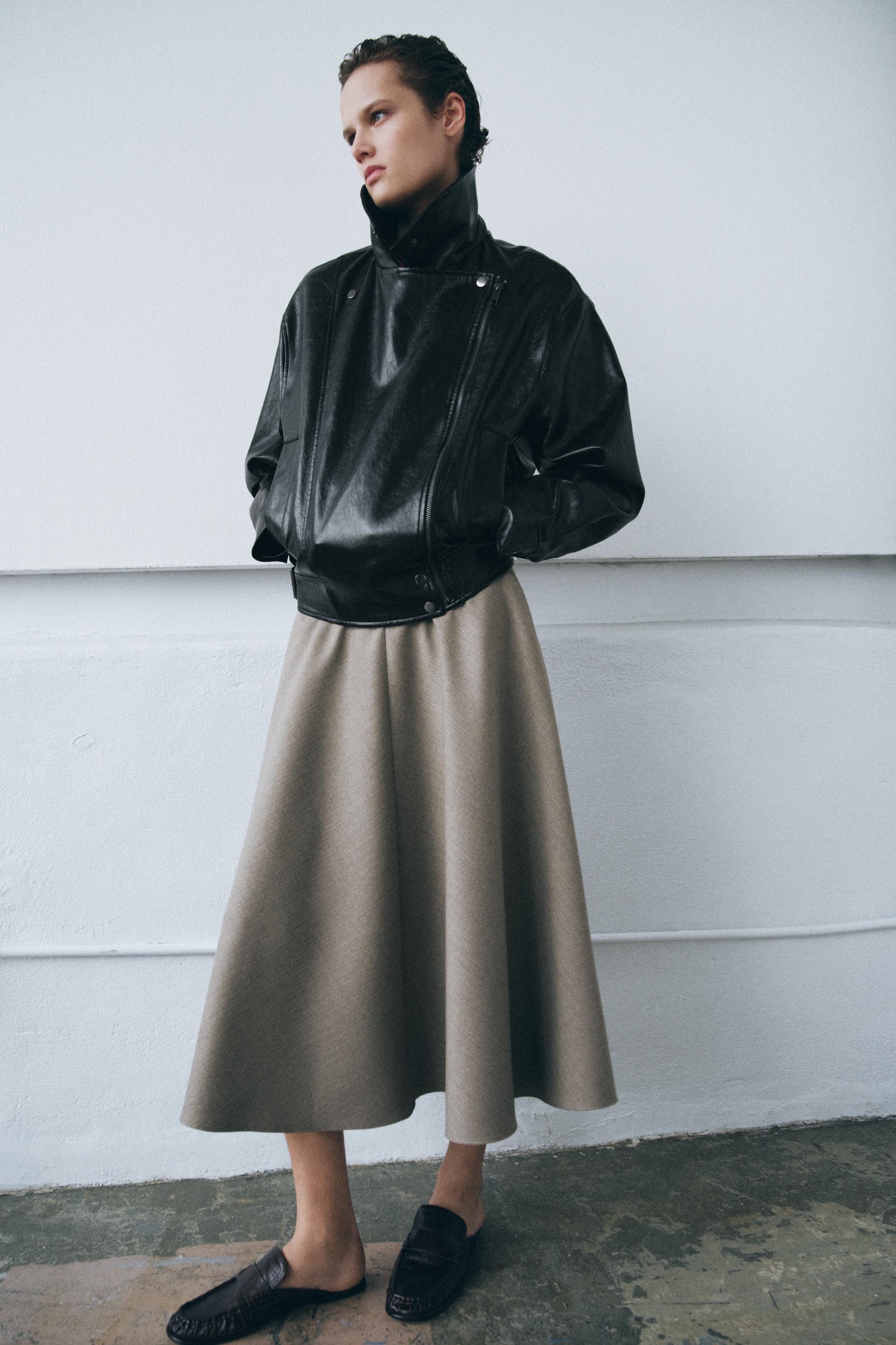 ZWコレクション フェイクレザージャケット - ブラック | ZARA Japan / 日本