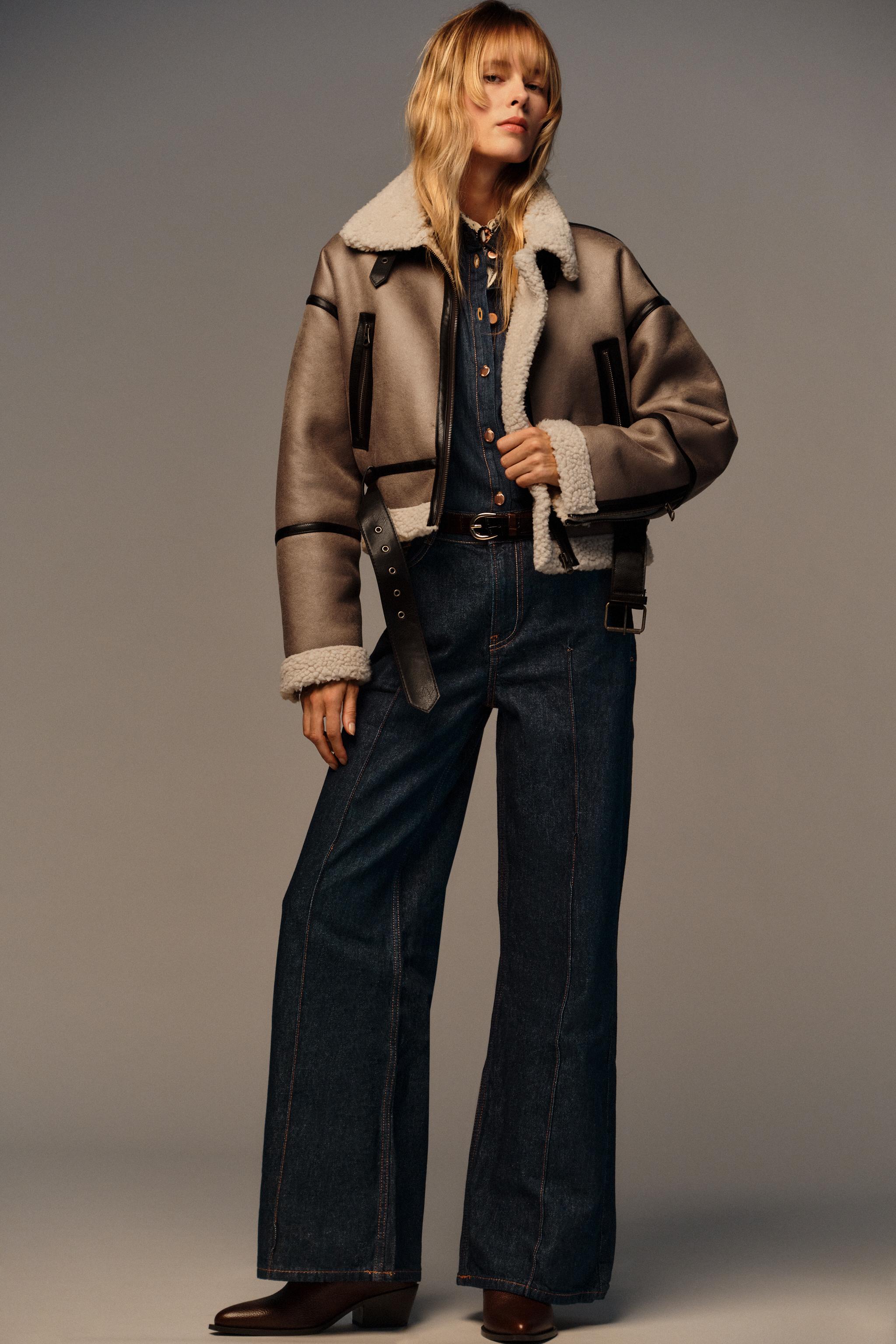 SHORT DOUBLE-FACED JACKET - Mink | ZARA United States