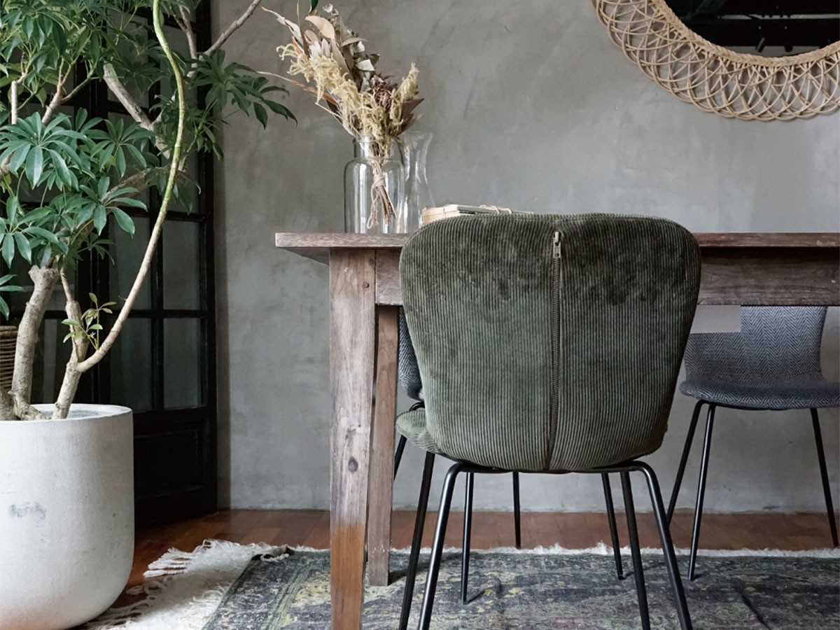 a.depeche zip design chair corduroy / アデペシュ ジップ デザイン