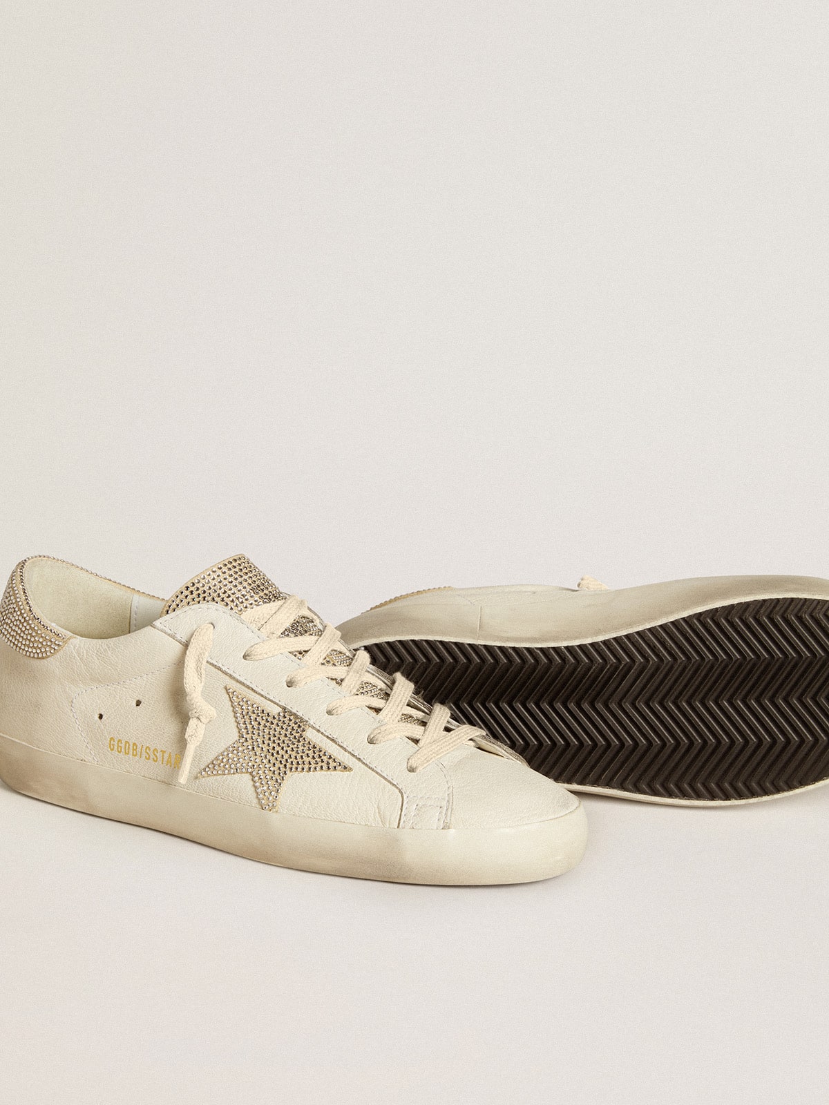 Women's Super-Star in nappa leather with Swarovski crystal star