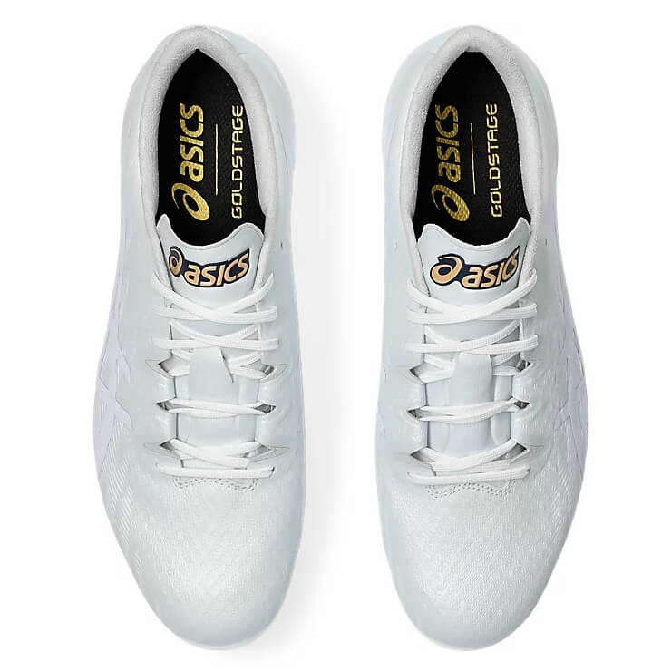 2024モデル】アシックス 野球 白スパイク 金具スパイク ゴールド