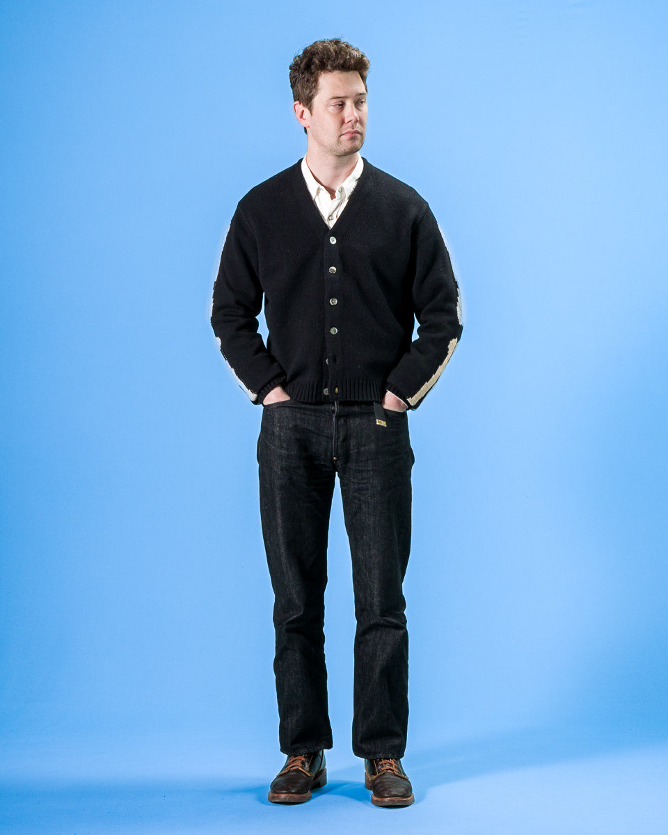 Kapital 5G Wool BONE Short Cardigan - Black 3 – Standard & Strange