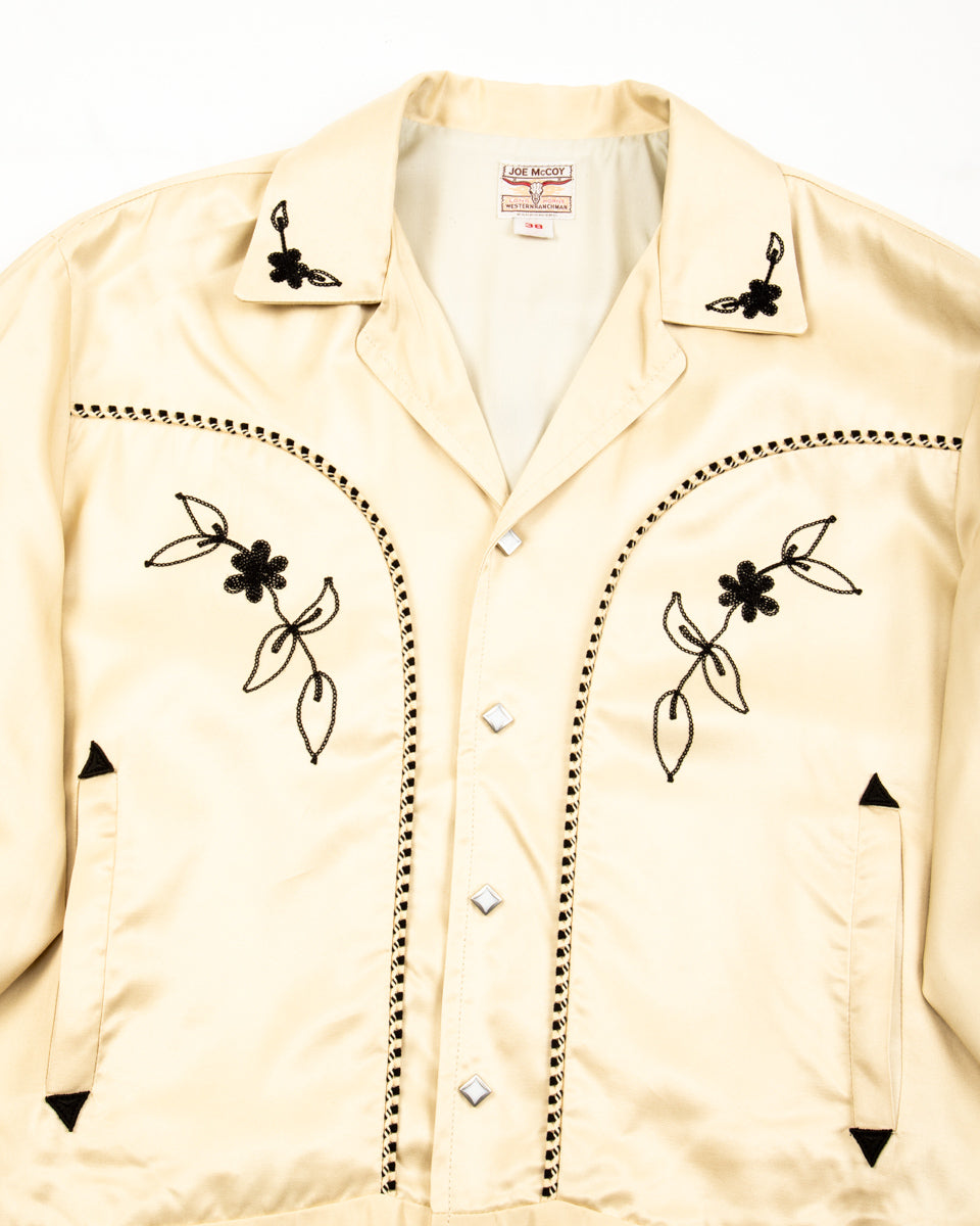 Embroidered Rayon Western Jacket - Ecru – Standard & Strange