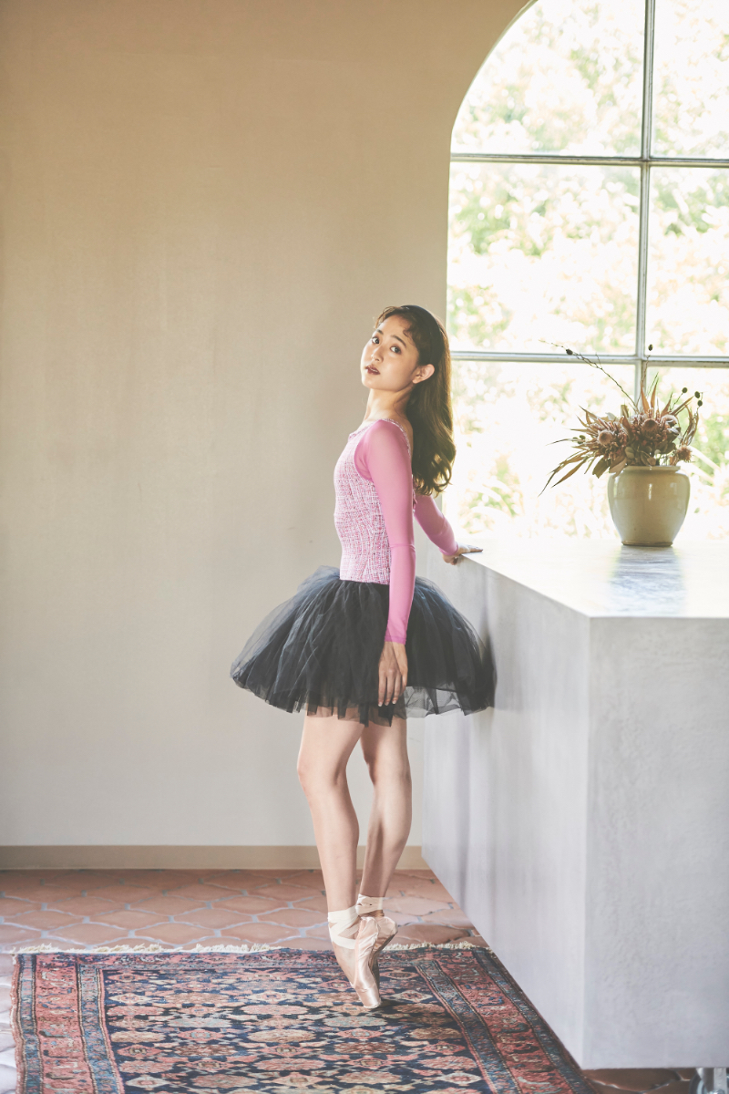 stina / type H half sleeve / dark pink tweed