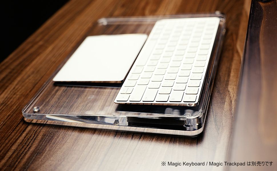 Magic KeyboardとMagic Trackpadを一体化出来るアクリルリストレスト