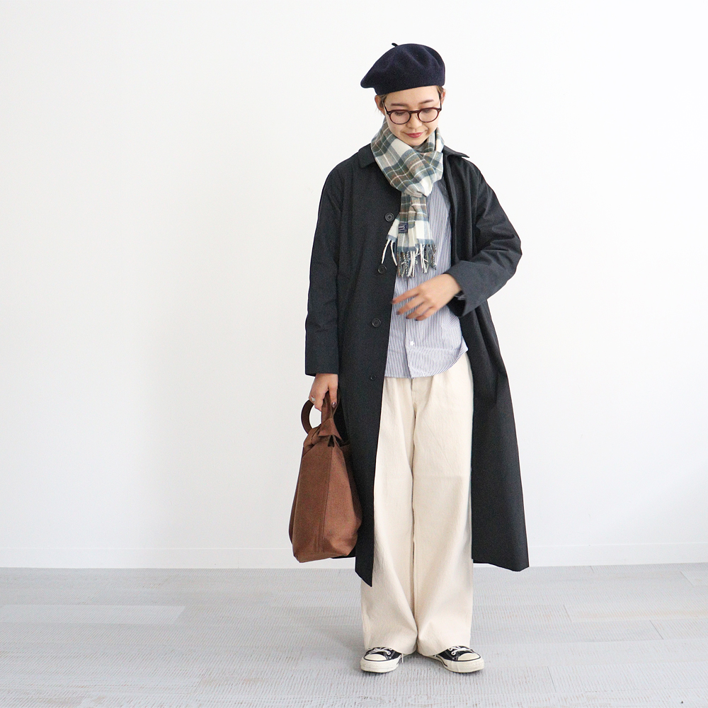 YAECA（ヤエカ） ステンカラーコートロング -ネイビー | STRATO BLOG